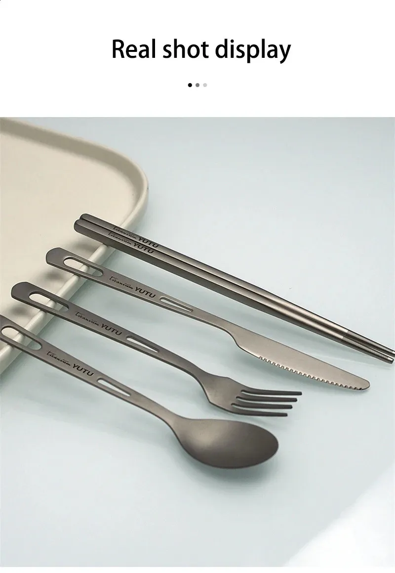 Pure Tableware - Juego de cuchillos y tenedores portátiles para viajes y acampadas (240910)_voghion.com