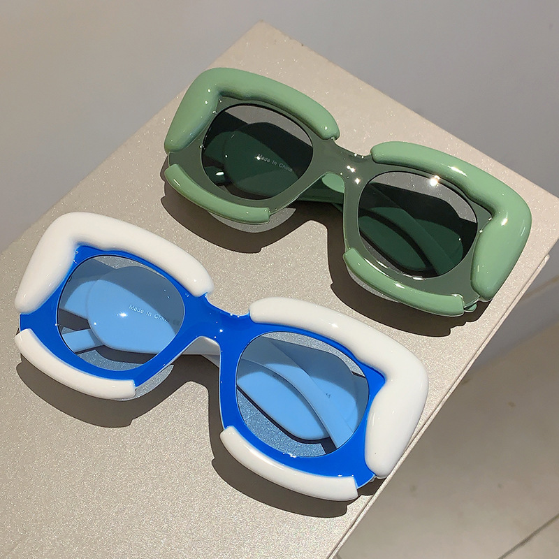 Stylish Y2k Hip-hop Sunglasses For Men Bubble Cloud Patchwork Design_voghion.com