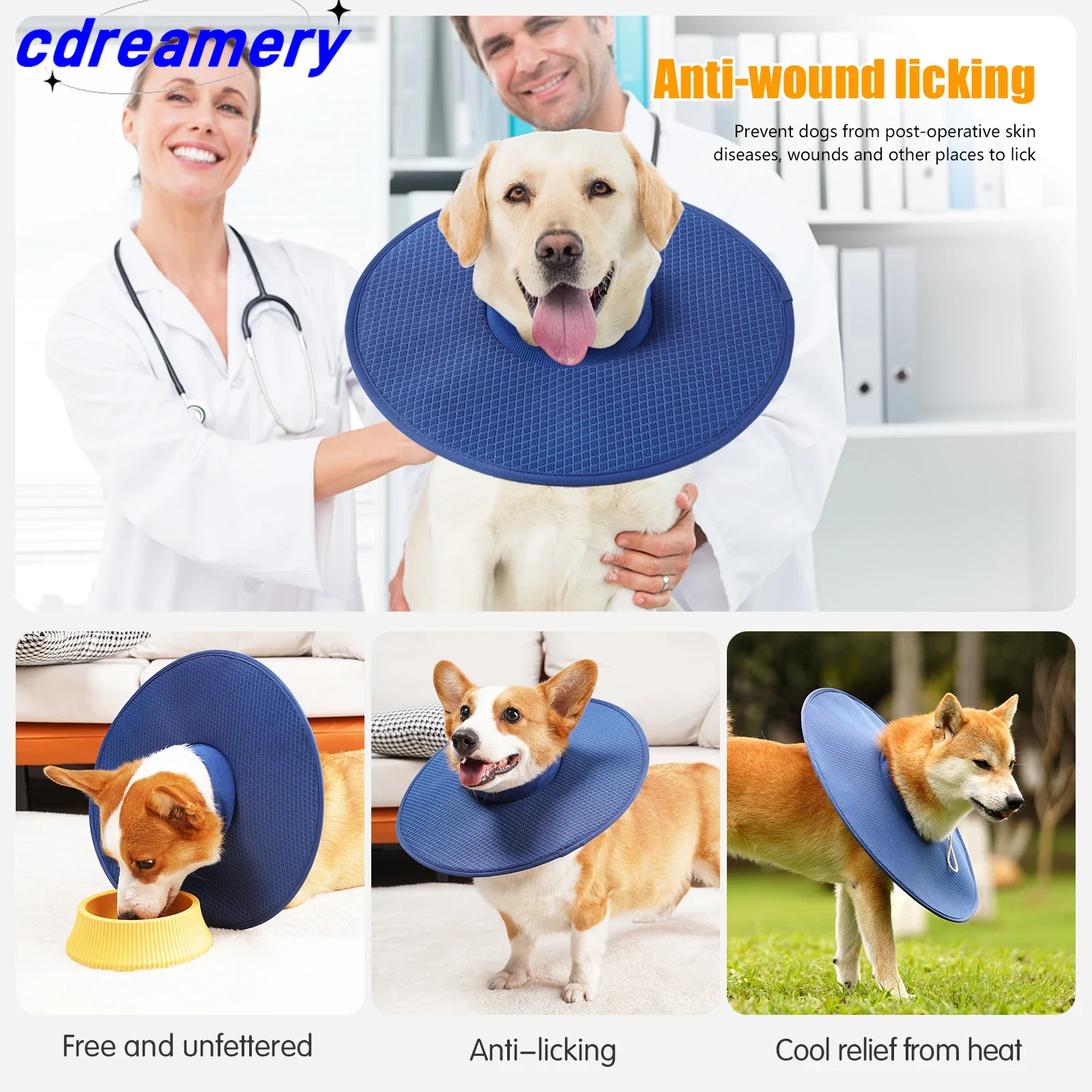 After The Dog Recovers The Collar, The Surgical Anti-bite And Anti-licking Surgical Wound Adjustable Breathable Collar Is A Small And Large Dog Access_voghion.com