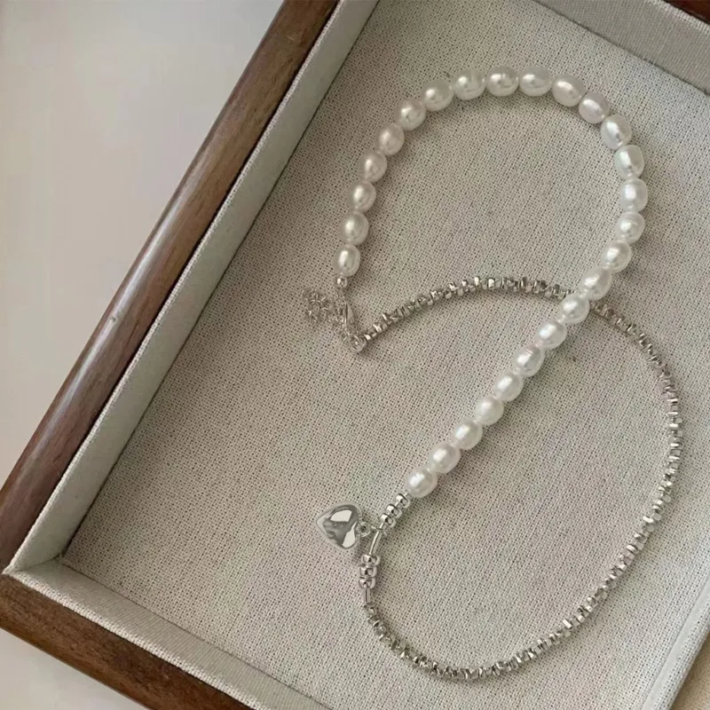 Chains Sweet Cool Heart Stackable Necklace Temperament Clavicle Chain Collar_voghion.com