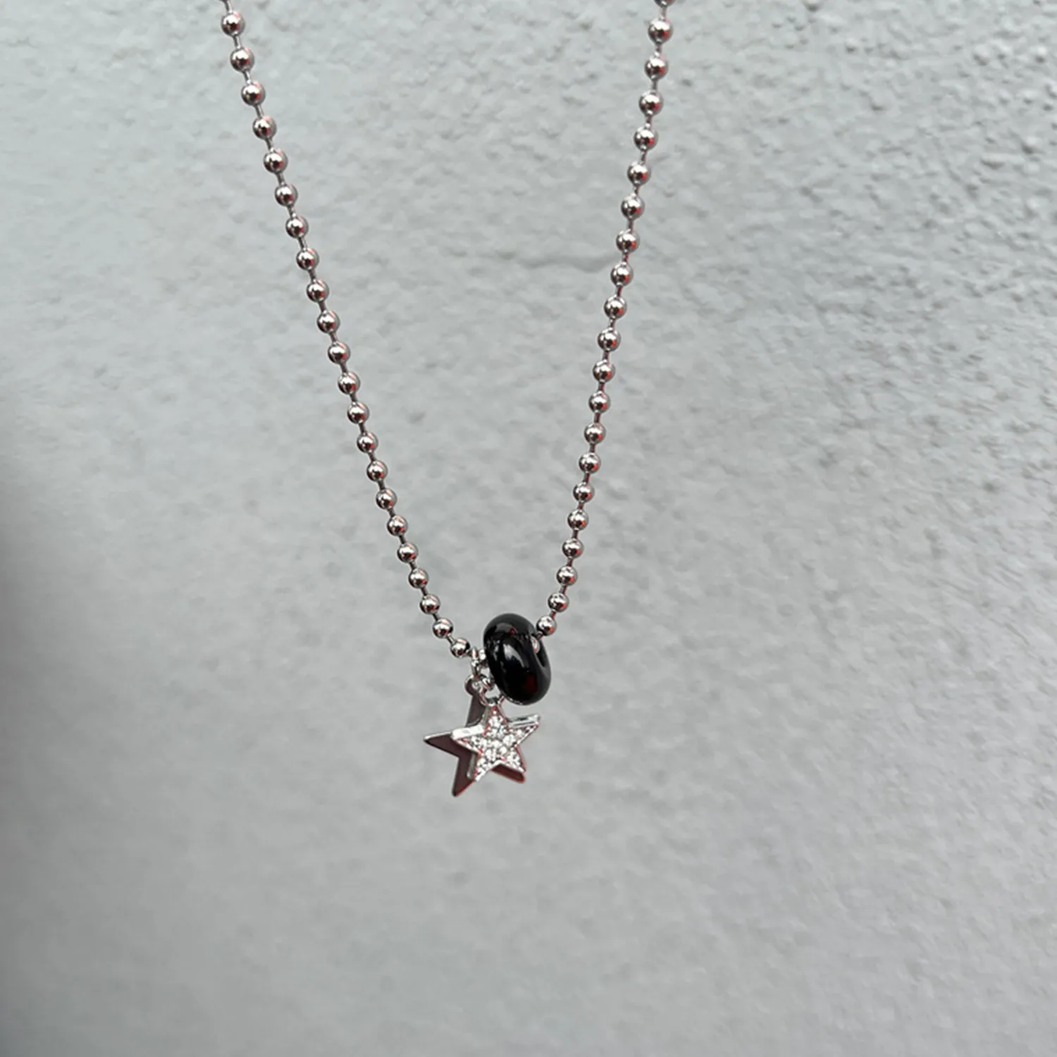 Collane con ciondolo, perline a stella con strass, collana in metallo, moda, clavicola, regalo, gioielli Y2K per donne, accessori_voghion.com