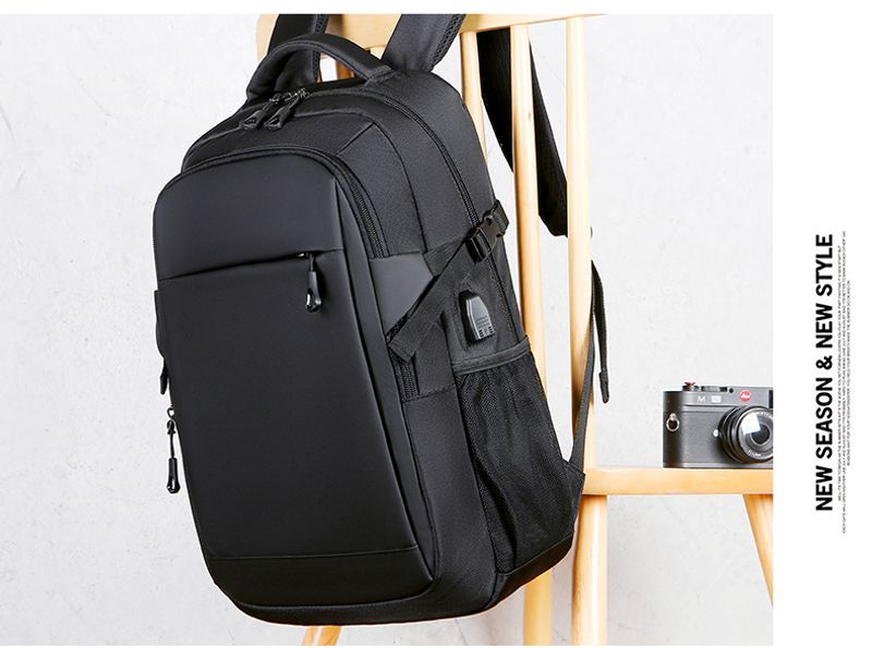 2024 neuer Herrenrucksack, schwarzer Männer, Laptoptasche für Studenten Geschäftsreisen, verschleißfest und wasserdicht,_voghion.com