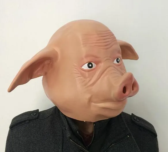 Masque d'horreur cochon Halloween masque facial complet en latex accessoire de déguisement livraison gratuite WL1271_voghion.com