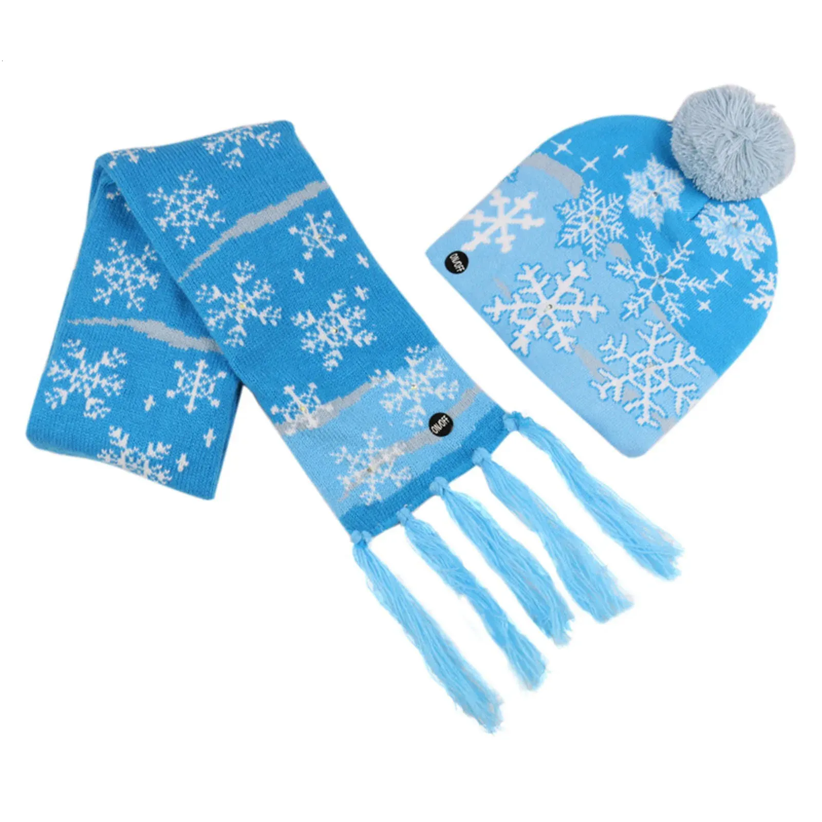 Hats Sets Scarves Christmas Warm And Gloves Two-Piece Set Women Woolen Thick Beanie Cap Winter Knitted Men Female Scarf_voghion.com