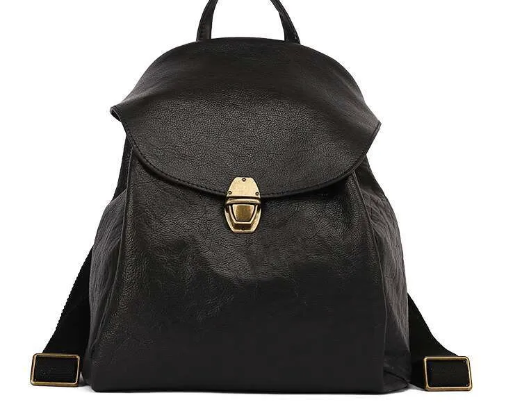 Sac à bandoulière double en cuir de vache pour femme, cartable rétro pour étudiante, sac à dos de voyage et de loisirs_voghion.com
