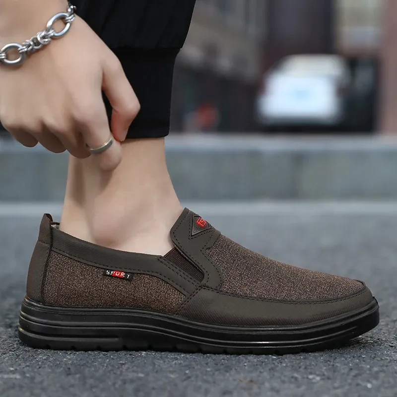 Lightweight Men Casual Breathable Canvas Loafers Slip-on Driving Shoes Wear-resistance Mens Sneakers ato Hombre_voghion.com
