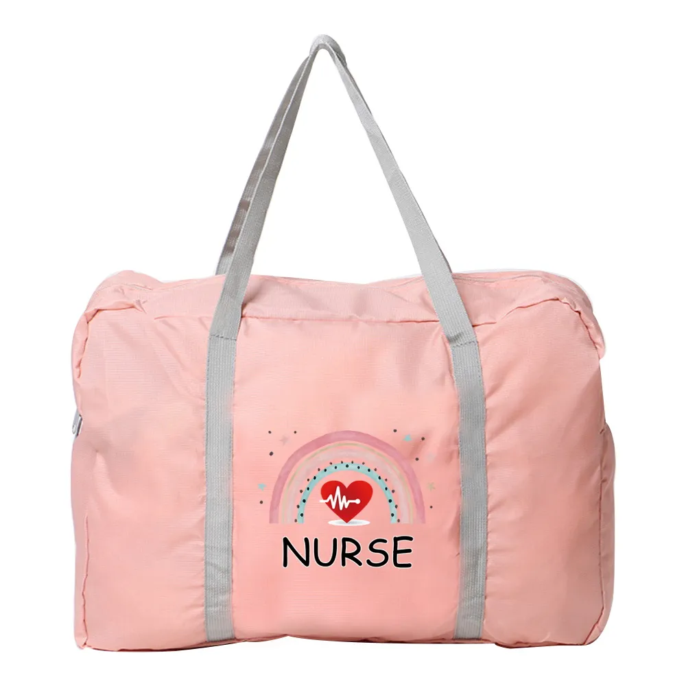 Foldable Travel Handbags Duffle Bag Women Gadgets Organizer Clothes Printed Traveler Accessories Holiday Nurse Tote Lage_voghion.com