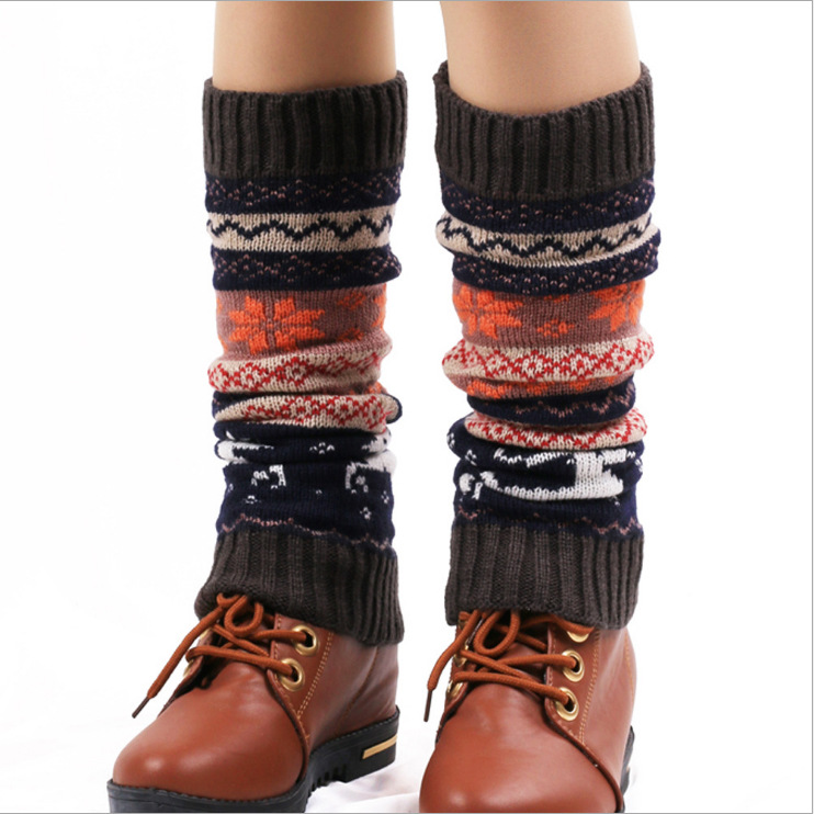 New Wool Warm Socks Cute Autumn And Winter Acrylic Leg Socks Christmas Socks Warm Foot Covers_voghion.com