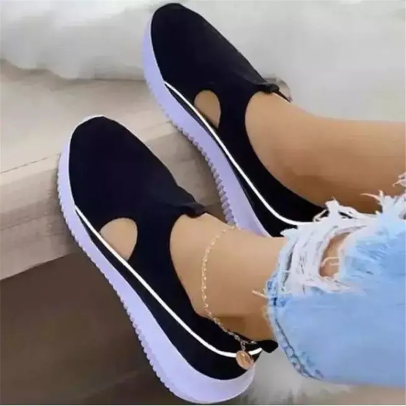 Women Knitted Sandals Breathable Comfortable Female Flat Shoes Fashion Leisure Women's Sneakers Outdoor Plus Size New_voghion.com
