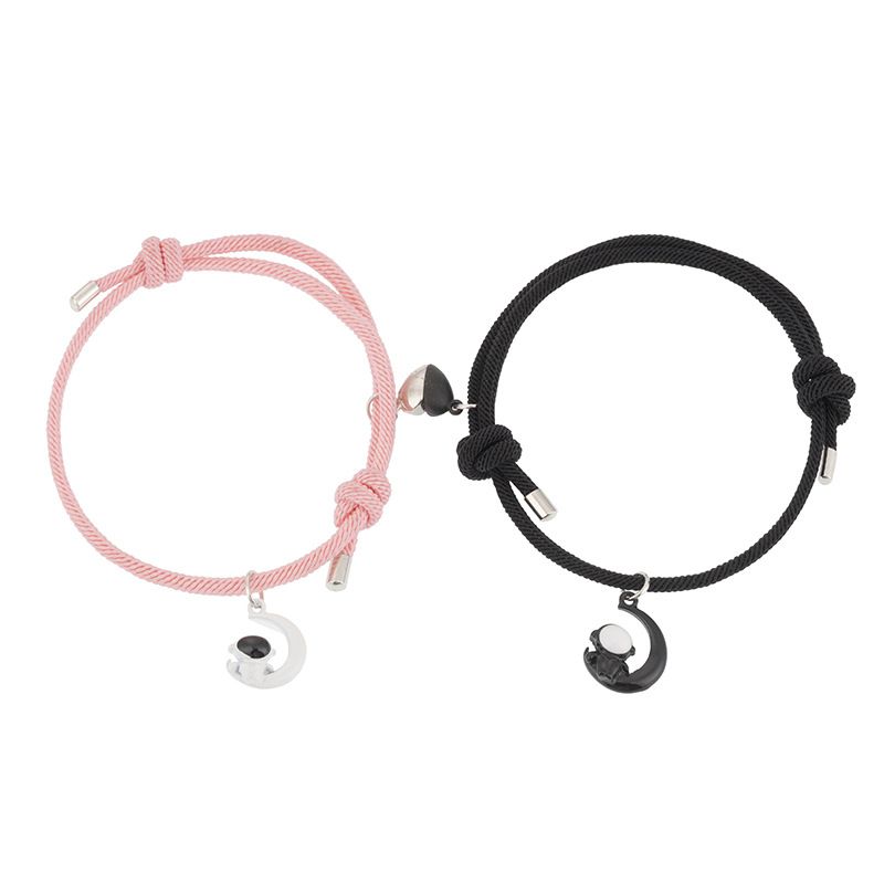 Original Design Söt Djur Astronaut Legering Rep Vävd Kedja Sträng Armband Partihandel_voghion.com