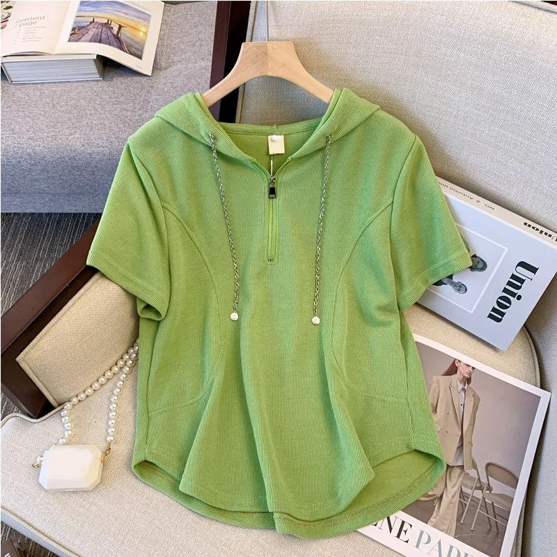 Trendy Women's Plus Size Casual Sports Shorts Two Piece Set Summer_voghion.com
