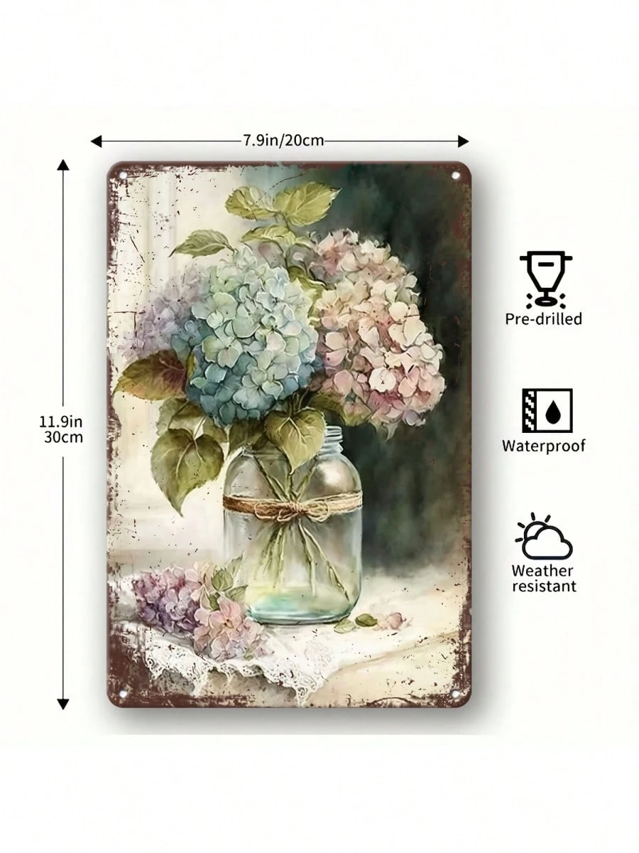 Vintage-Metallschild – wasserfeste Wanddekoration, für Zuhause, Garten, Küche, Café, Bar, Badezimmer, Schlafzimmer, 20 x 30 cm (8 x 12 Zoll)_voghion.com