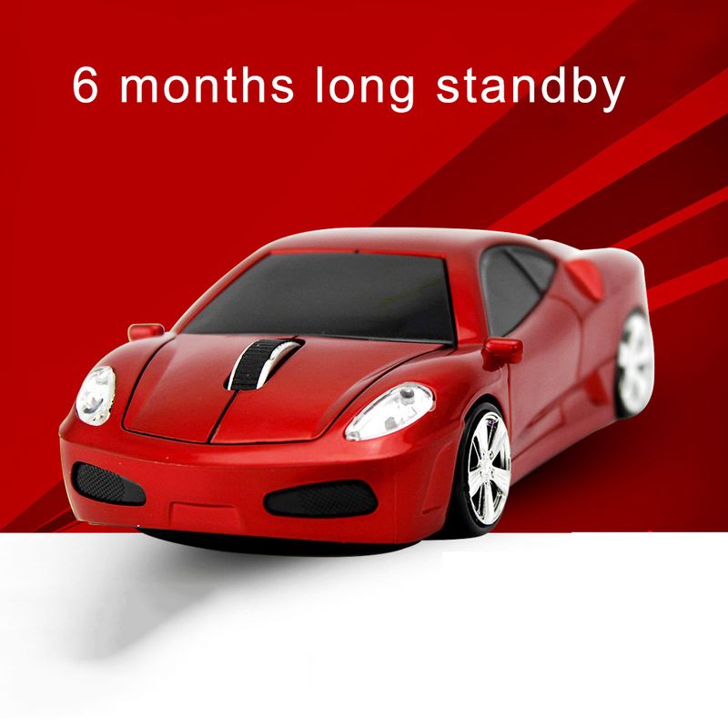 Xinweiqing 2.4GHz 1600 DPI USB 2.0 Uomo Sport Car Shape Wireless Mouse da gioco ottico Regalo_voghion.com