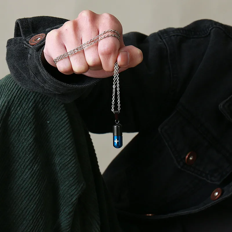 Lanci od nehrđajućeg čelika s privjeskom i šupljim kućištem za muškarce i žene, urna za kremiranje, križ, nakit za uspomenu_voghion.com