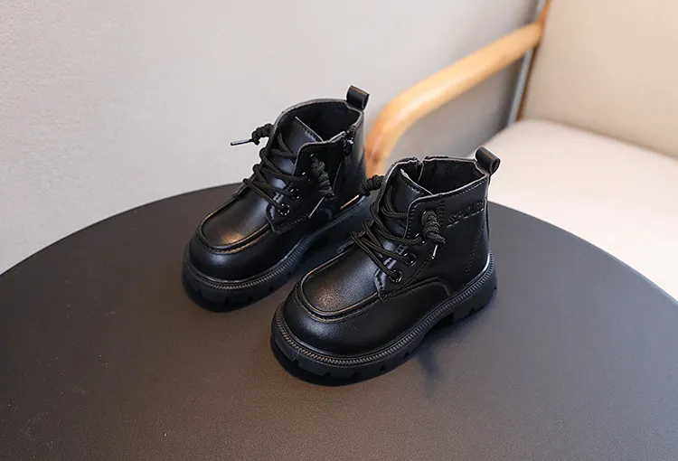 Kinder Leder Mädchen Jungen Herbst Winter Neue Mode Britischen Stil Casual Bequeme Kleinkind Kurze Kinder Stiefeletten_voghion.com