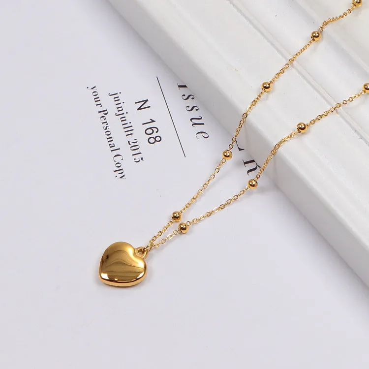 Collana con ciondolo a cuore placcato oro gioiello elegante_voghion.com