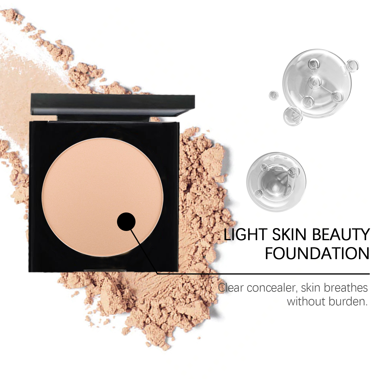Hydrating Concealer Foundation For All Skin Types Ivory White_voghion.com