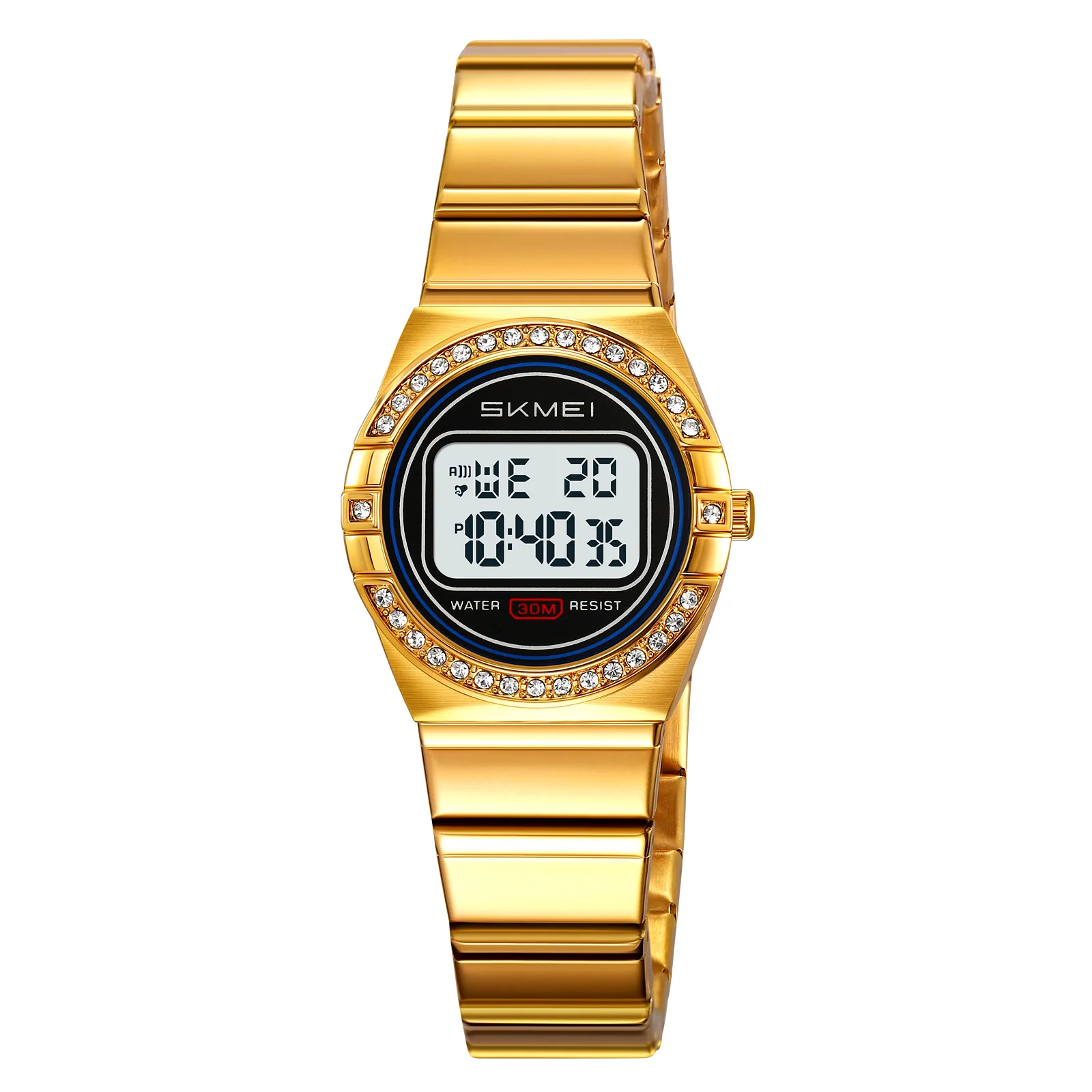Elegant Women's Quartz Watch Silver Stainless Steel Waterproof_voghion.com