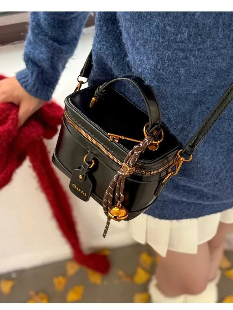 Borsa a tracolla in pelle testurizzata da donna, con patta solida, mini borsa a tracolla, versatile, casual, morbida, in PU, a secchiello_voghion.com