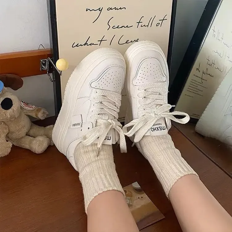 Casual Kvinna Sko Modis Rund tå Kilkorg Träskor Plattform Söt Retro Sommar Liten Sport Creepers Rom Snörning Leis_voghion.com
