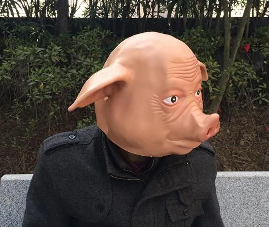 Masque d'horreur cochon Halloween masque facial complet en latex accessoire de déguisement livraison gratuite WL1271_voghion.com