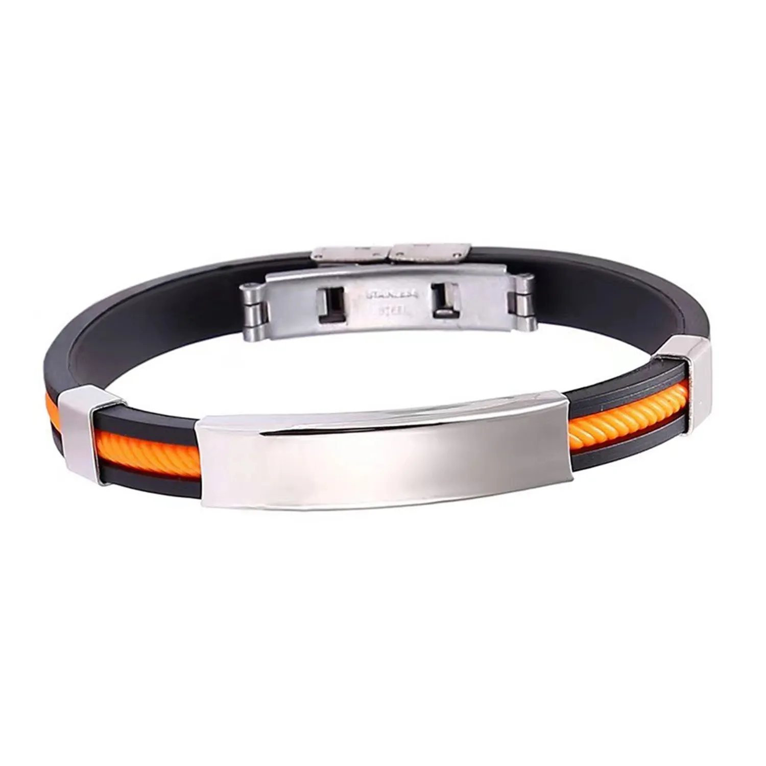 Braccialetto 1PC Uomo Trendy Braccialetto Intrecciato In Acciaio Inossidabile Per Energia Donna Moda Gioielli In Metallo Regalo_voghion.com