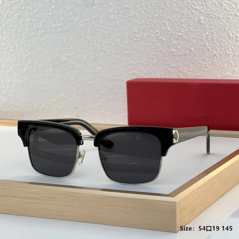 Sonnenbrille 2024 Retro Unisex Fashion Halbrahmen Unregelmäßiges Farbverlaufsdesign UV400_voghion.com