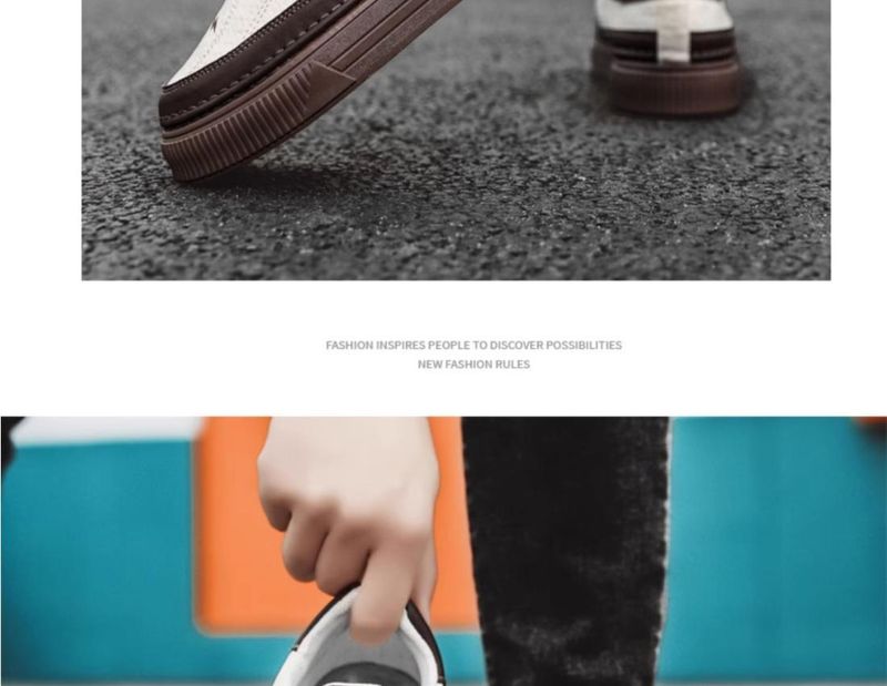 Vielseitige Casual Boardschuhe für Herren im Frühling, Teenager können auf Lederoberflächen treten, mit dicken Sohlen_voghion.com