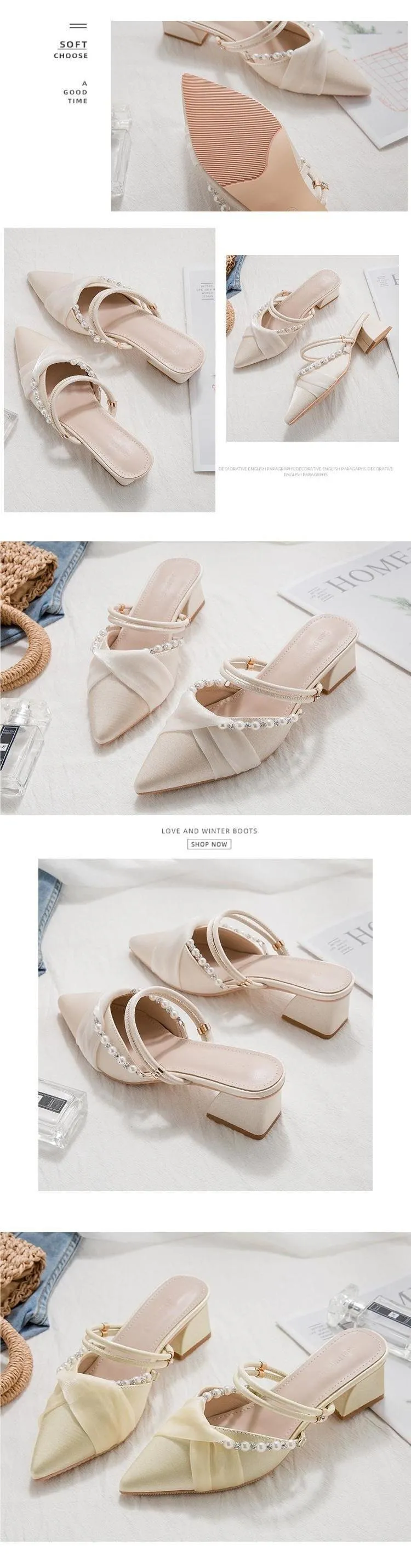 Sandali estivi Pure Desire da donna, con tacco sottile, punta affilata, cavi e versatili, piccoli e profumati._voghion.com