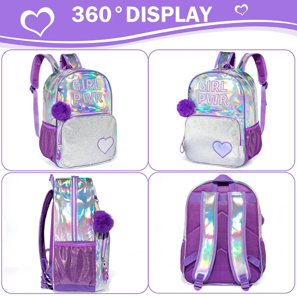 Backpacks Bikab School Bags 3 In 1 Kids Children for Girl 16" Girls Set Bag Water Proof 230803_voghion.com