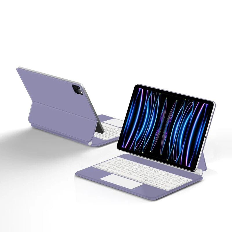 TrackPad Magic Keyboard For iPad Pro 11 2022-2018 Air 5 4 10.9 Air4 Air5 Tablet Case Arabic Hebrew French German Portuguese_voghion.com