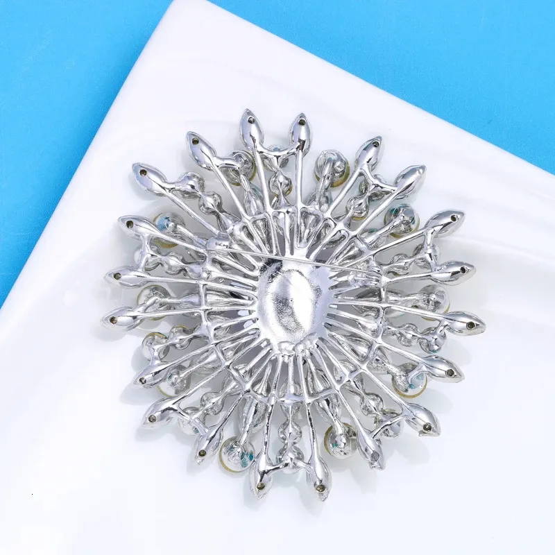 Kristall Blumen Brosche Glitzernde Anstecknadel Für Damen Herren_voghion.com