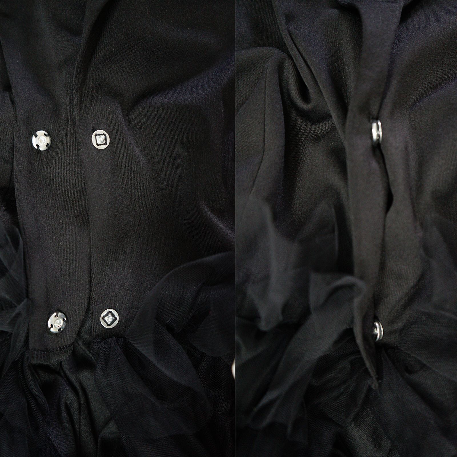 Women's Dress Mesh Splice V-neck Right Angle Shoulder Mini Dress_voghion.com
