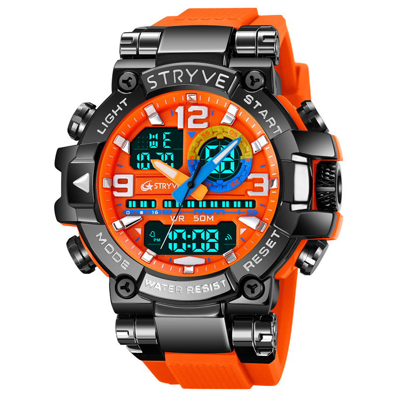 STRYVE Hot Selling Sports Colorful Luminous Electronic Waterproof Wristwatch Multi-Function Student Watch 8025_voghion.com