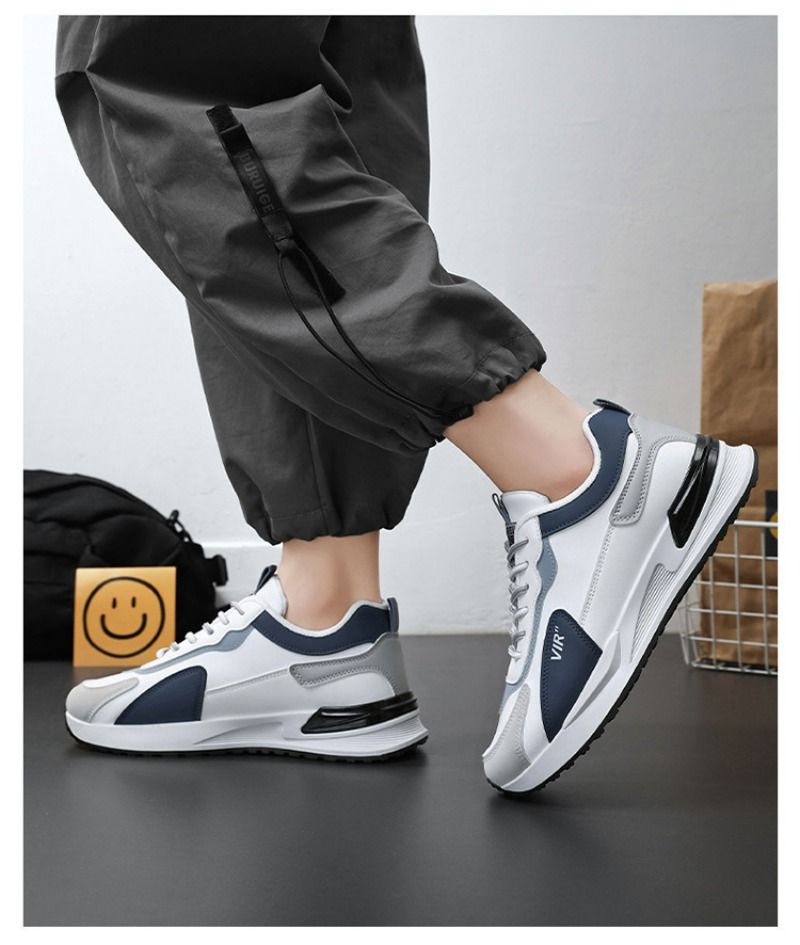 Baskets casual homme blanches plateforme outdoor confortables_voghion.com
