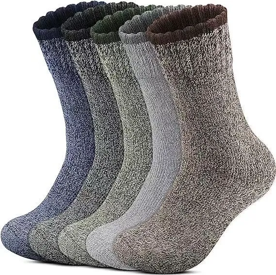 für Herren im Winter mit zusätzlichem Fleece und dickem, warmem Handtuch, Herren-Loop- oder Outdoor-Crew-Wandersocken_voghion.com