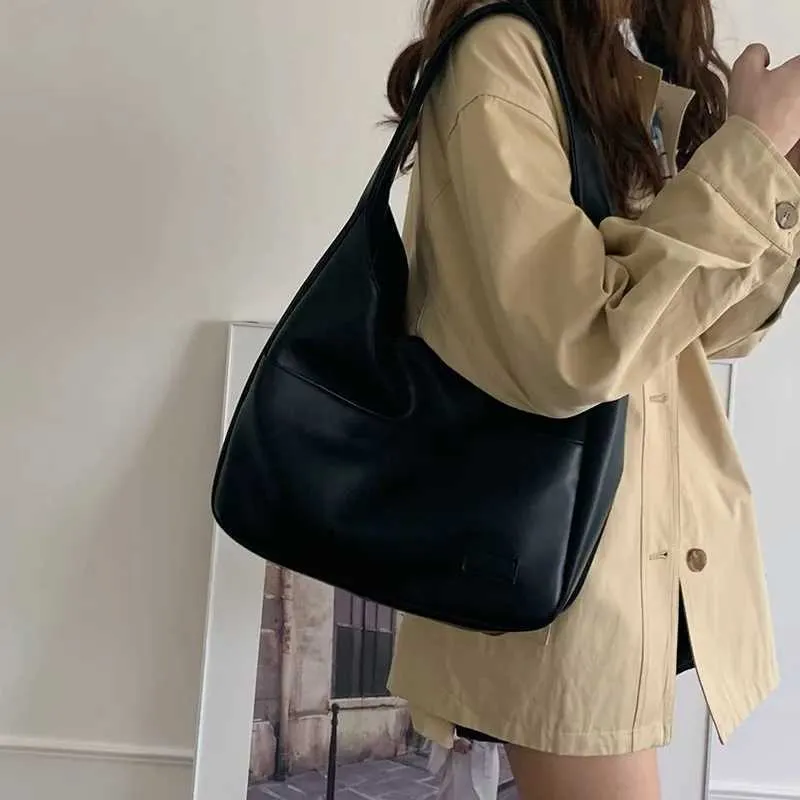 Nuova borsa a tracolla vintage Hobo Trendy da donna in PU, grande capacità, retrò, tote, morbida, da usare sotto le ascelle, per appuntamenti quotidiani_voghion.com