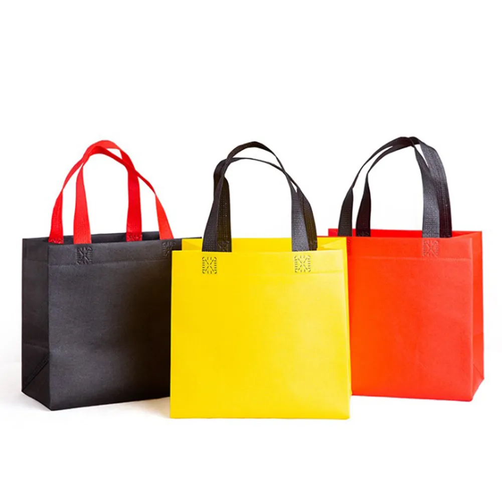 High Quality Foldable Women Reusable Fabric Non-woven Tote Pouch Lunch Eco Bag Grocery Shopping Bags Handbag_voghion.com