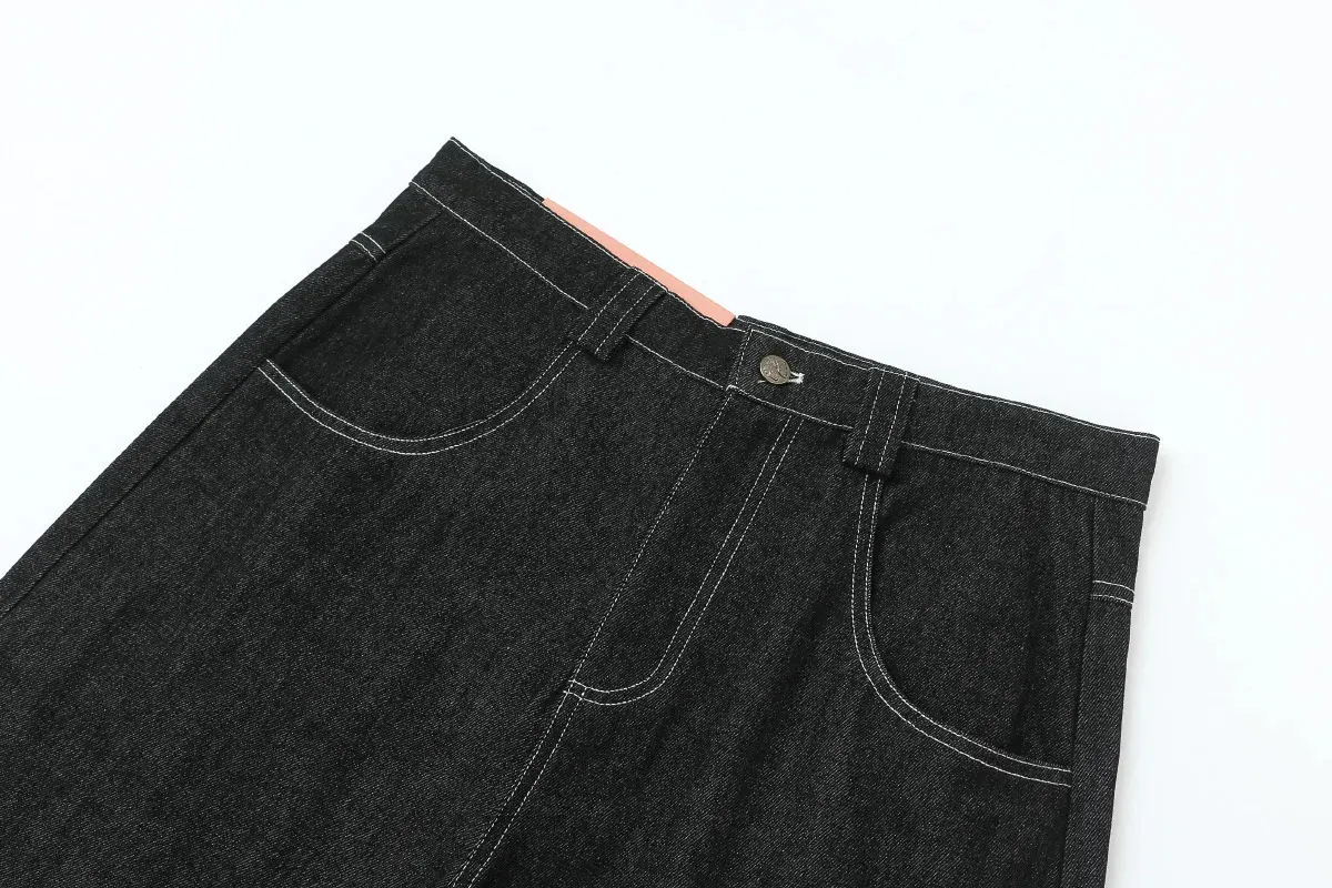 Büyük Boy Jorts Yazlık Kot Erkek Geniş Paça Bol Y2K Kot Şort 250118_voghion.com