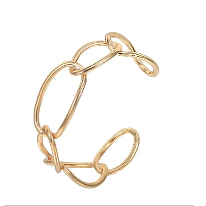 Armreif Mode Legierung Runde Kette Charme Für Frauen Weibliche Gold & Silber Farbe Armbänder Schmuck_voghion.com