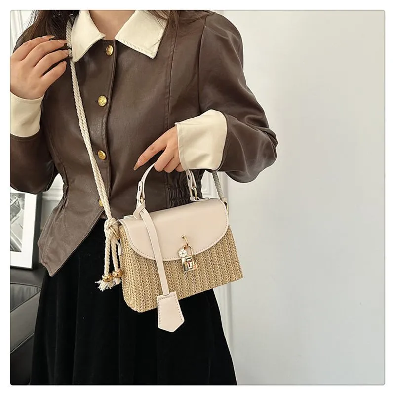 Designer Free Shipping 2025 New Fashion Commuting Small Square Premium Texture Woven Single Shoulder Crossbody Bag For_voghion.com