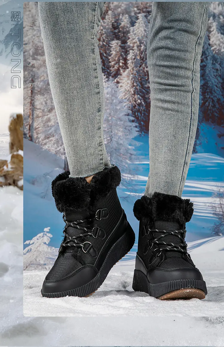 CMY 39-44 Neue High-Top-Baumwollschuhe für Damen Outdoor-Baumwollschuhe Schneestiefel Plateau-Baumwollschuhe_voghion.com