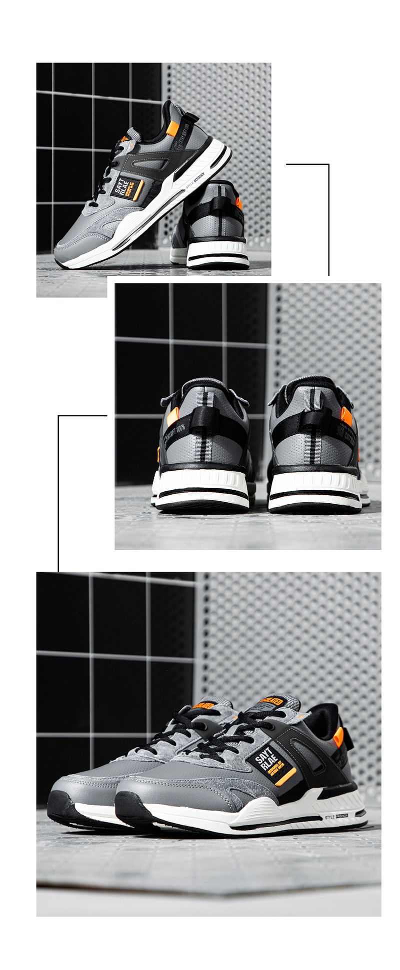 Baasploa Men Sport Leather Casual Fashion Waterproof Lightweight Sneakers Non-slip Walking Shoes Male Sneaker_voghion.com