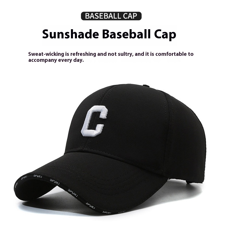 Cappello da uomo e da donna, nuova versione coreana traspirante, baseball outdoor di tendenza con lettere ricamate, grande C solare_voghion.com