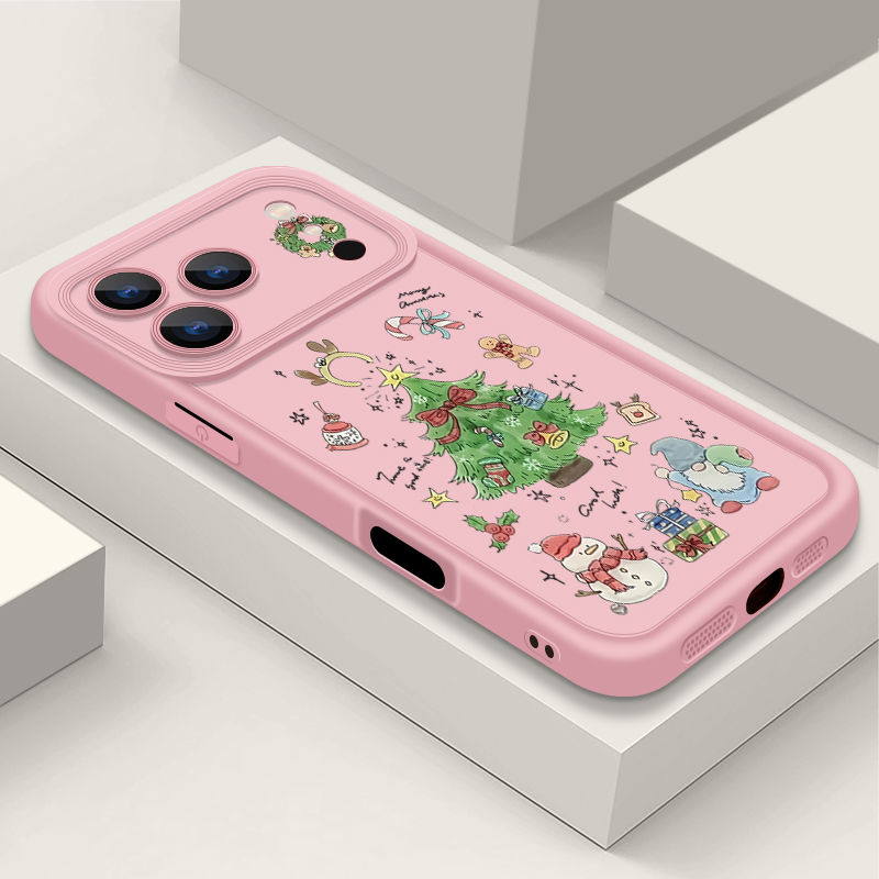 Bowknot Christmas Tree Soft TPU Phone Case For IPhone Air 16e 17 16 15 14 Pro Max 13 12 Pro 15 16 Plus Shockproof Silicone Cover_voghion.com