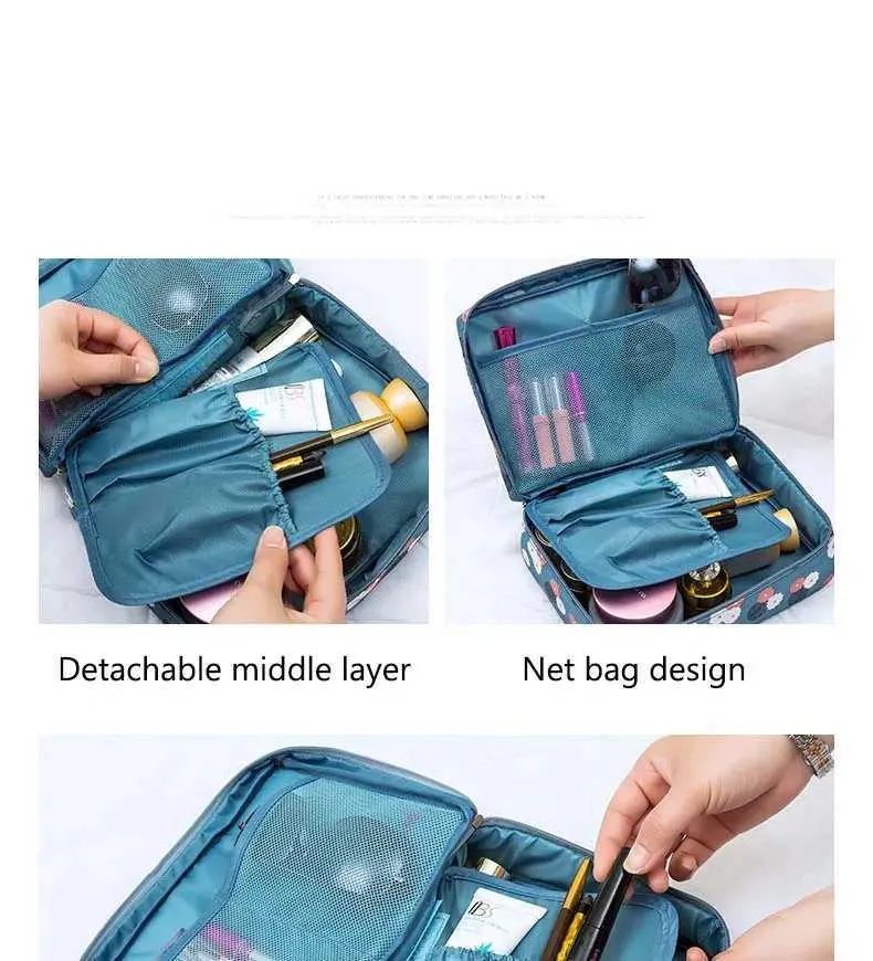 Multifunktionale Reise-Make-up-Tasche für den Außenbereich, Toiletten-Organizer, wasserdichte Aufbewahrungsbox für Damen, Y241023_voghion.com