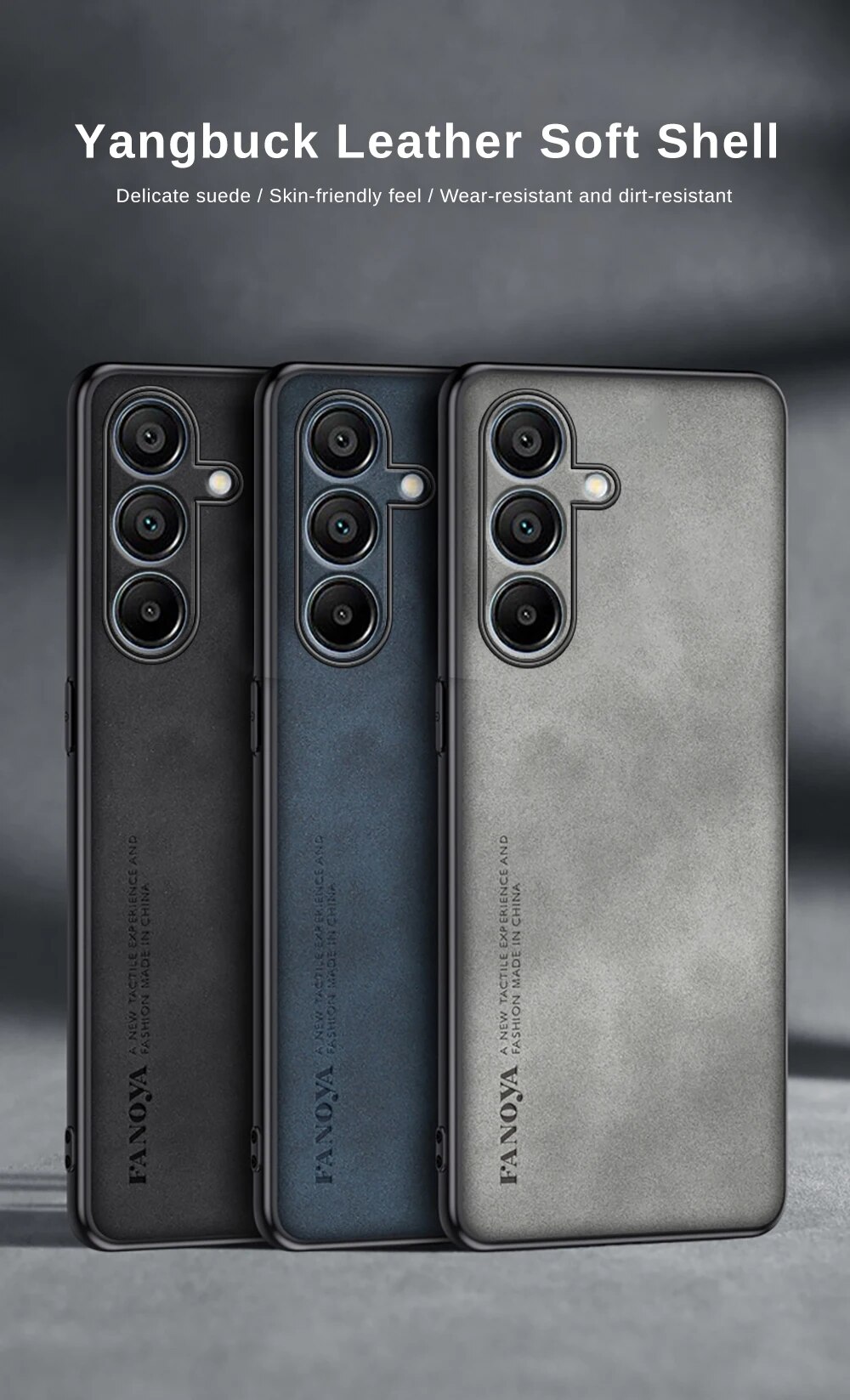 Samsang Custodia in pelle di pecora Fundas per Samsung Galaxy A15 A05s A05 4G A25 A35 A55 5G Copertura protettiva per obiettivo completo_voghion.com