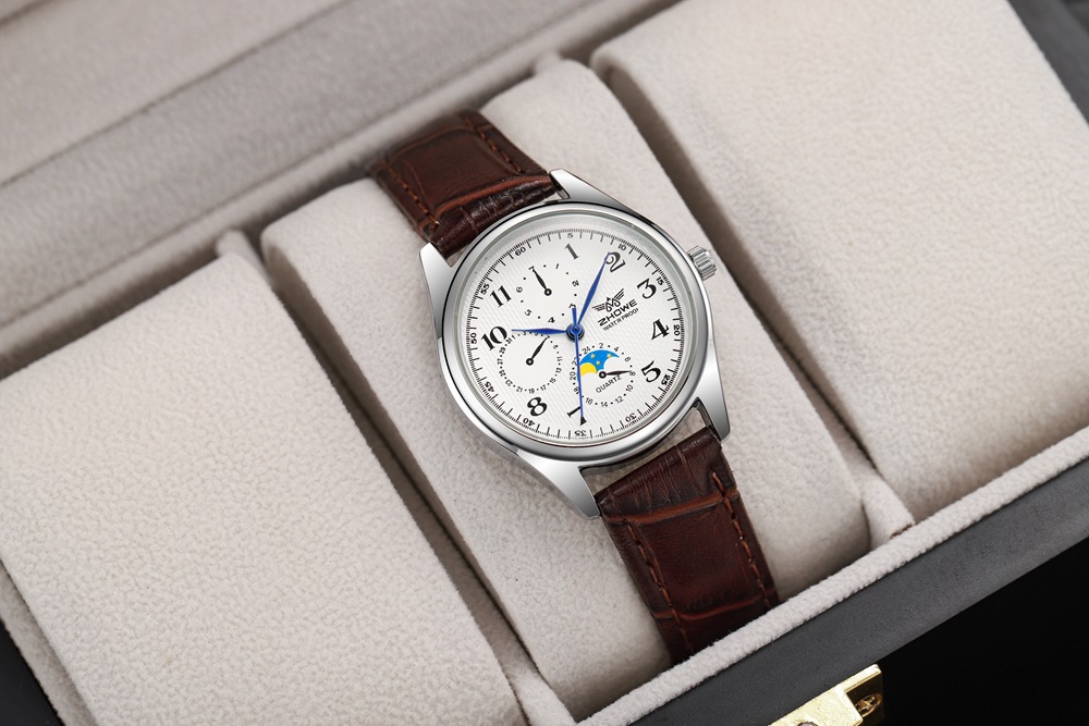 Dreiäugiges Paarpaar, personalisiertes Temperament, blaue Nadel mit einfacher Business-Herrenuhr, OL-Damenuhr_voghion.com