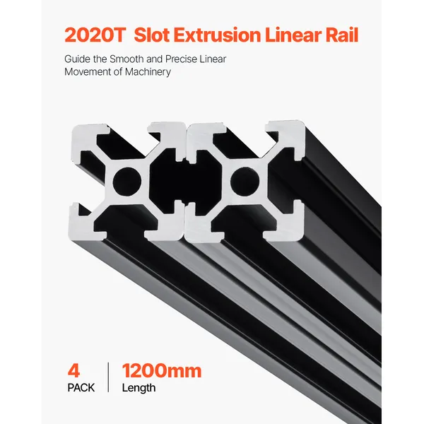 Set 4 pezzi profilo in alluminio t-slot 2020 per stampante 3d_voghion.com