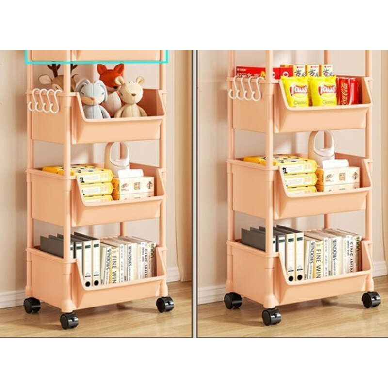 【 30 Day Hot Sales 4721 Pieces 】 Mobile Bookshelf Rack, Floor To Ceiling Multi-layer With Wheels, Living Room, Bedroom,_voghion.com